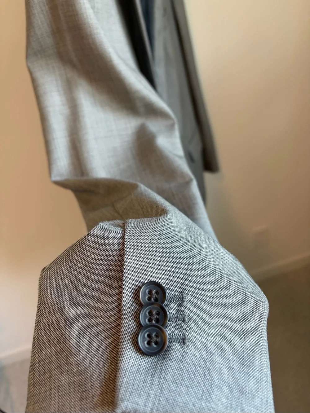 Banana Republic Light Gray Wool Sport Coat Blazer 44R Tailored Fit